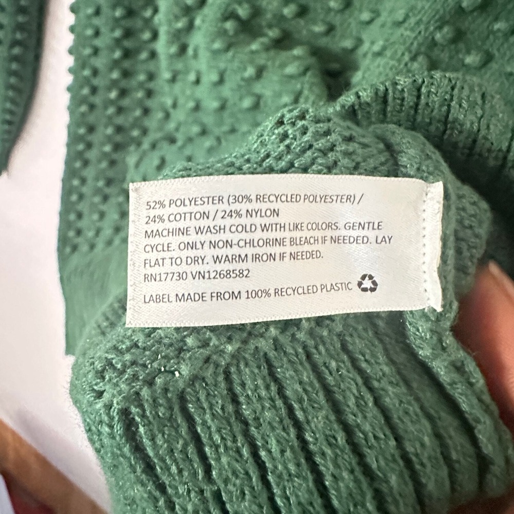Lego Collection Target Popcorn Sweater Sz XS Green Cozy‎ Knit Warm Dark Academia - Picture 9 of 12
